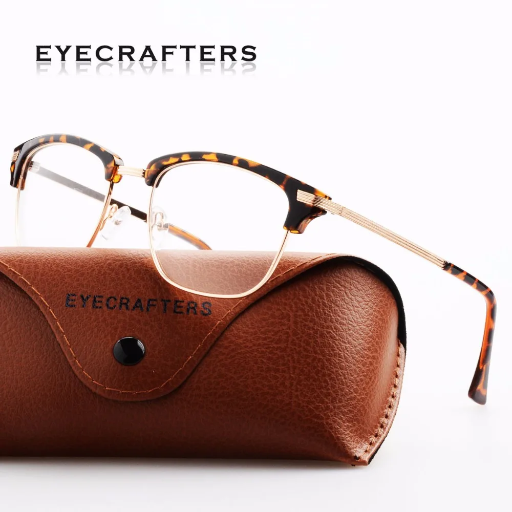 Ретро Винтажные женские Полуободковые оптические очки с оправой полуободковая