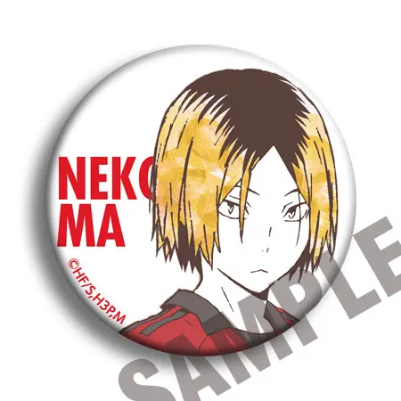 58 мм анимация Haikyu Nekoma средней школы волейбол Kozume Kenma Kiyoko Bage брошь - Окраска металла: see chart