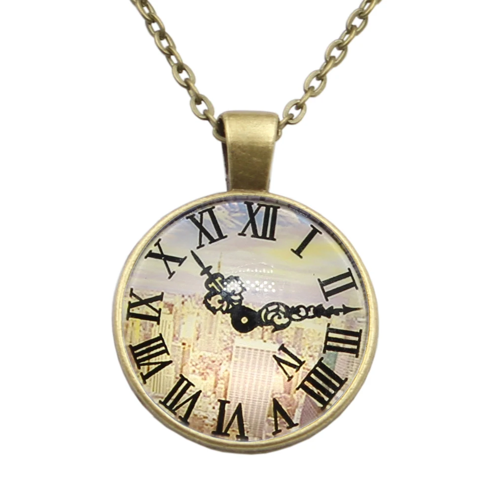 Женское ожерелье с длинной цепочкой винтажное кристаллами карманные часы для