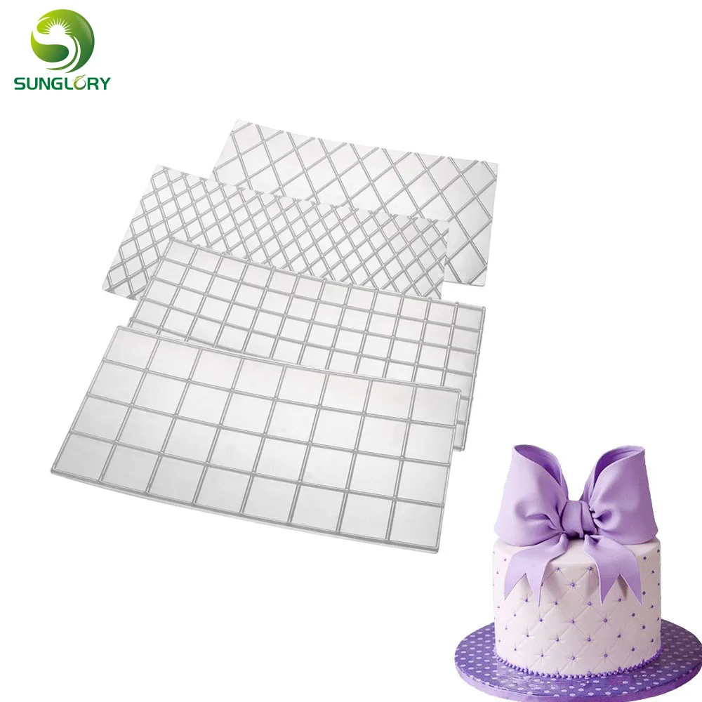 4 шт. набор ковриков для выпечки в клетку|cake mold|cake bordercake border decoration |