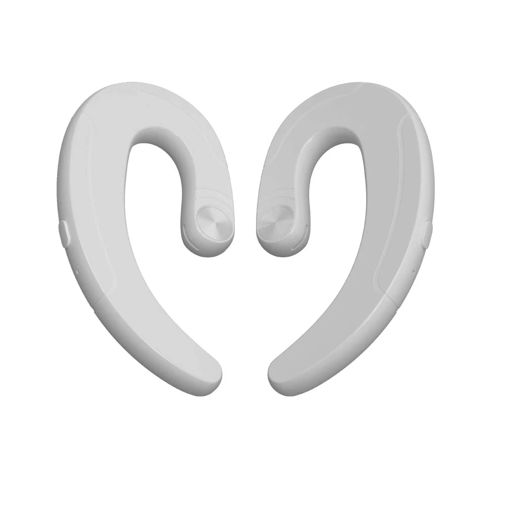 Two Ear White Color Наушники с костной проводимостью, Bluetooth наушники, беспроводные наушники с микрофоном, спортивные наушники, гарнитура для Xiaomi, для iPhone - Цвет: Two Ear White Color