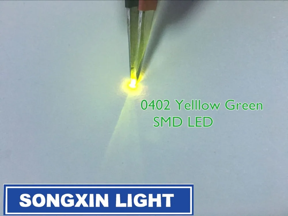 200 шт. 0402 1.0x0.5мм желтый зеленый светильник SMD светодиодный SMD|light-emitting diode|smd ledlight smd |