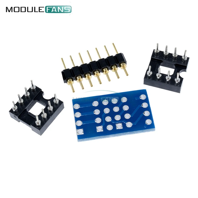 Двойной DIP8 К Mono Opamp PCB + Pin Socket для NE5532 OPA2132 OPA627 TL072 P07 | Электронные компоненты и