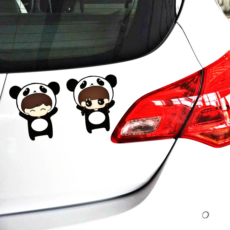 

Volkrays 2 X мультфильм панда пара наклеек автомобильные аксессуары для BMW X1 X3 X5 1 серии 3 серии 5 серии 7 серии /// M серии Smart