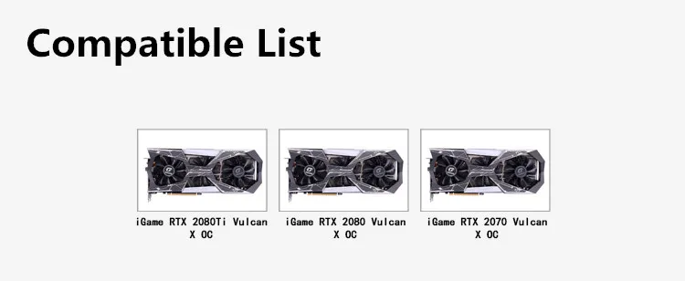 Барроу полное покрытие GPU водяной блок для красочного iGame RTX 2070 2080 Ti Vulcan X OC Aurora материнская плата синхронизация AURA BS-COI2080T-PA