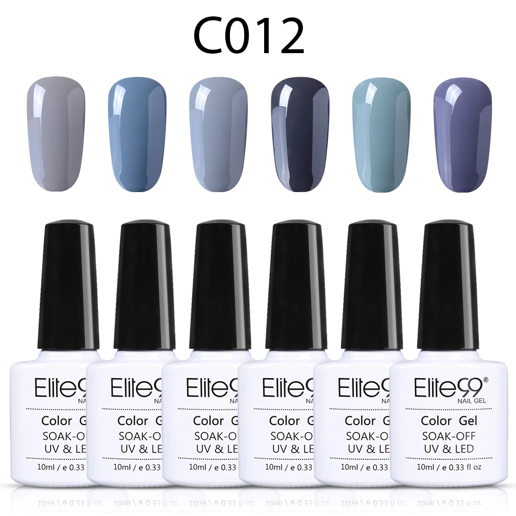 C012 Elite99 6 шт./лот полуперманентный чистый цвет серия Гель-лак для ногтей 10 мл УФ-Гель-лак стойкий лак для ногтей - Цвет: C012