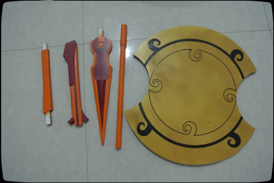 RWBY Pyrrha Nikos Weapon Milo и Akouo Косплей Реплика Javelin Shield Prop | Тематическая одежда униформа