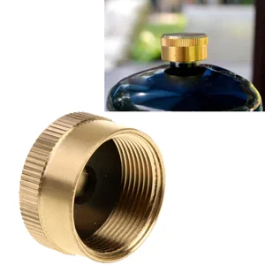 Сверхмощная латунная крышка для газового бака, герметичная крышка для цилиндра, для кемпинга, походов, безопасная крышка для газового бака