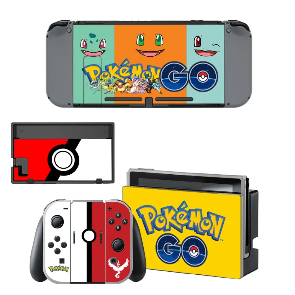 Виниловая наклейка Pokemon GO Pikachu для защиты кожи Nintendo Switch NS консоль + контроллер