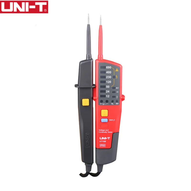 UNI-T UT18B вольтметр 690 В AC DC измеритель напряжения водонепроницаемый тест ручка УЗО тест ers светодиодный индикатор Авто Диапазон рабочего света