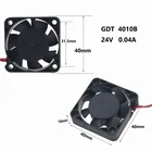 Gdstime 1 шт. DC 24 В 40x40 мм 10 мм шарикоподшипник 1 м длинный кабель 100 см Бесщеточный Охлаждающий вентилятор для кулера 3D-принтера