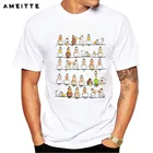 Футболка с забавными веселыми цыплятами AMEITTE, креативная футболка с мультяшными животными, Мужская хипстерская футболка с коротким рукавом