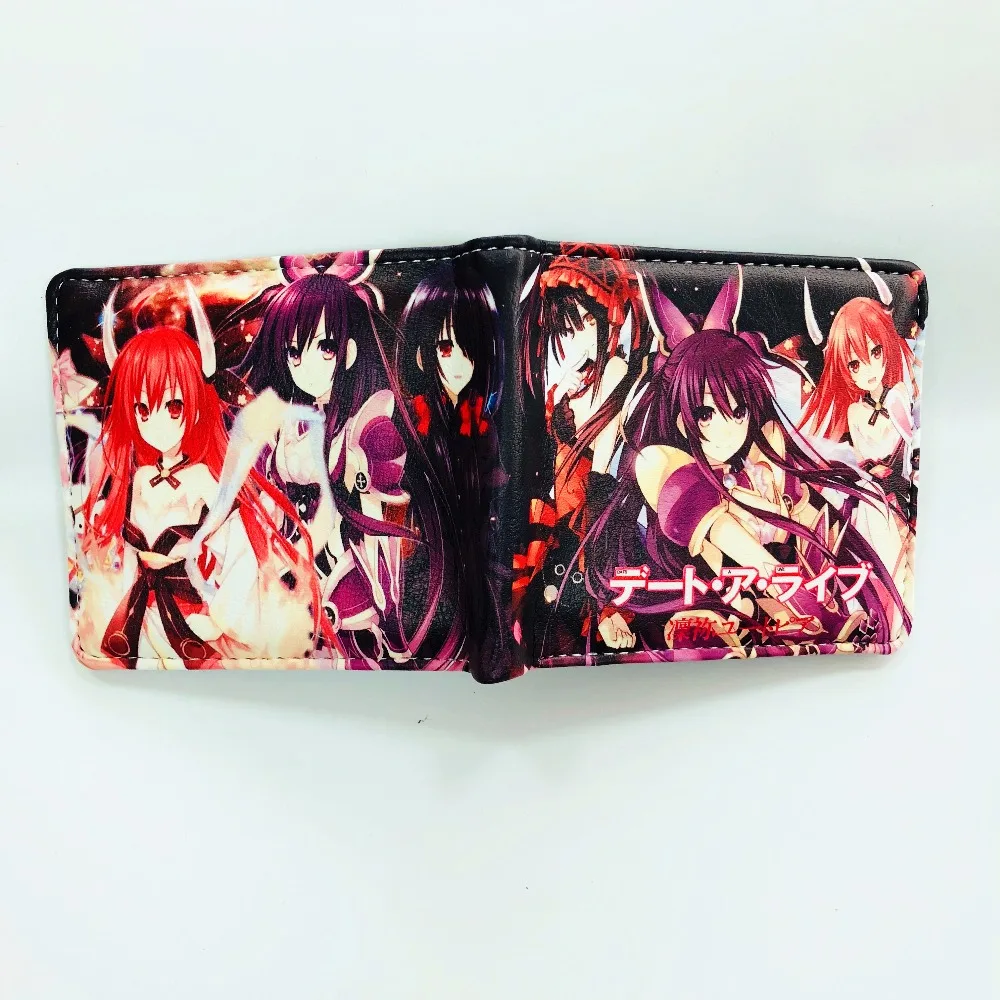 Япония Аниме мультфильм ДАТА жить бумажник короткие PU leathe кошелек bi fold держатель