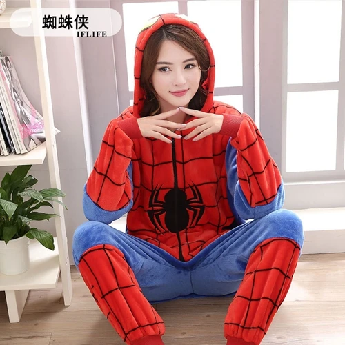 Красный Животные костюм единорога для взрослых девочек Onesie Фланелевая пижама «Человек-паук», «панда» для Хэллоуина Для женщин аниме Маскировка цельный костюм - Цвет: Красный
