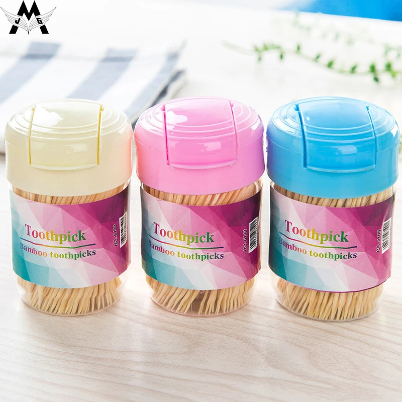 MeiJiaG Eco-Friendly Material Toothpick Holders With 350 Bamboo Toothpicks Three Classic Colors Optional | Дом и сад