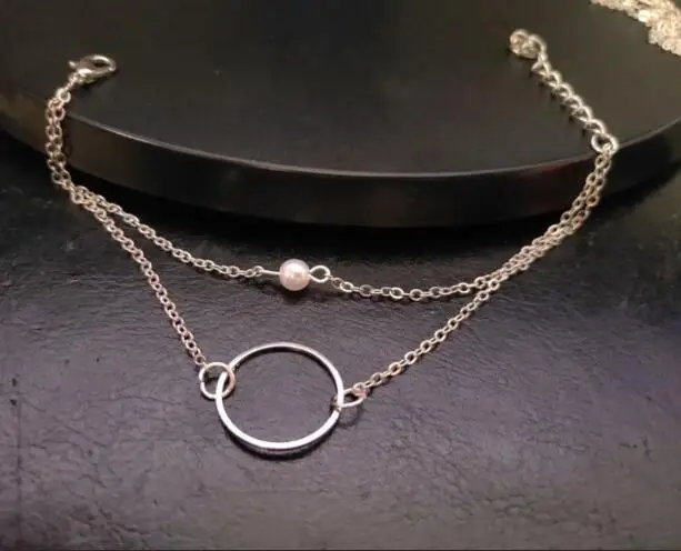 L 269 2018 hot new summer pearl double layer necklace alloy pendant bracelet female jewelry accessories factory direct | Украшения и