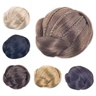 Женские термостойкие булочки из синтетических волос Gres, черныетемно-коричневыеблонд, заколки для волос