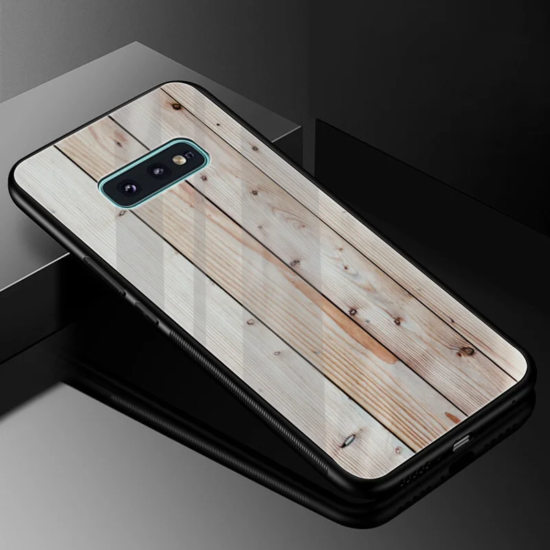 G9 Gerleek Стекло DIY текстурой деревянный ящик для samsung A10 A20 A30 A40 A50 A60 A70 S7 край S8 S9 плюс S10 Note 8, 9 - Цвет: G9