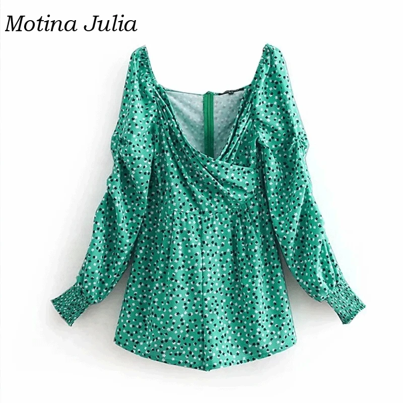 Motina Julia Chic BOHO прин с пышными рукавами комбинезон Комбинезоны для малышек женщин