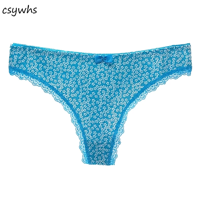 CSYWHS 3 шт./лот сексуальные трусики стринги женские хлопковые кружевные с низкой