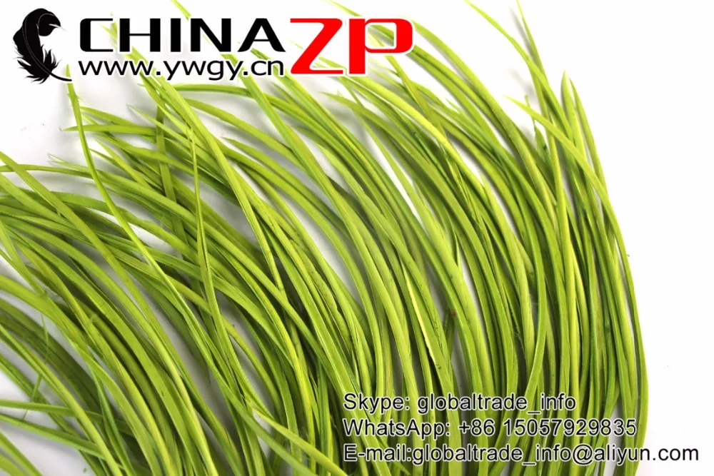 Гусиное перо CHINAZP 20-25 см (8-10 дюймов) гладкая розничная упаковка зеленые гусиные
