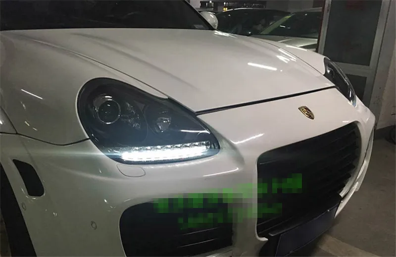 

VLAND Factory for Car headlight for Porsche Cayenne LED head light 2003 2004 2005 2007 head lamp with double color