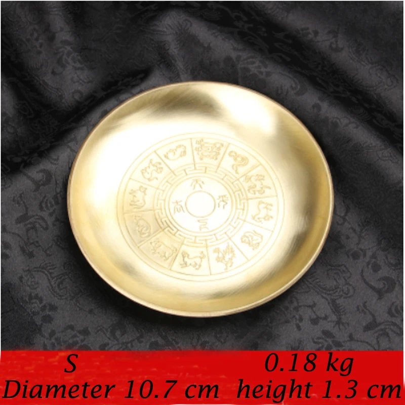 

Pure copper thickening copper Plate for Fruits nut tableware gold tableware household Dish dried Fruit Plates dinnerware cutlery