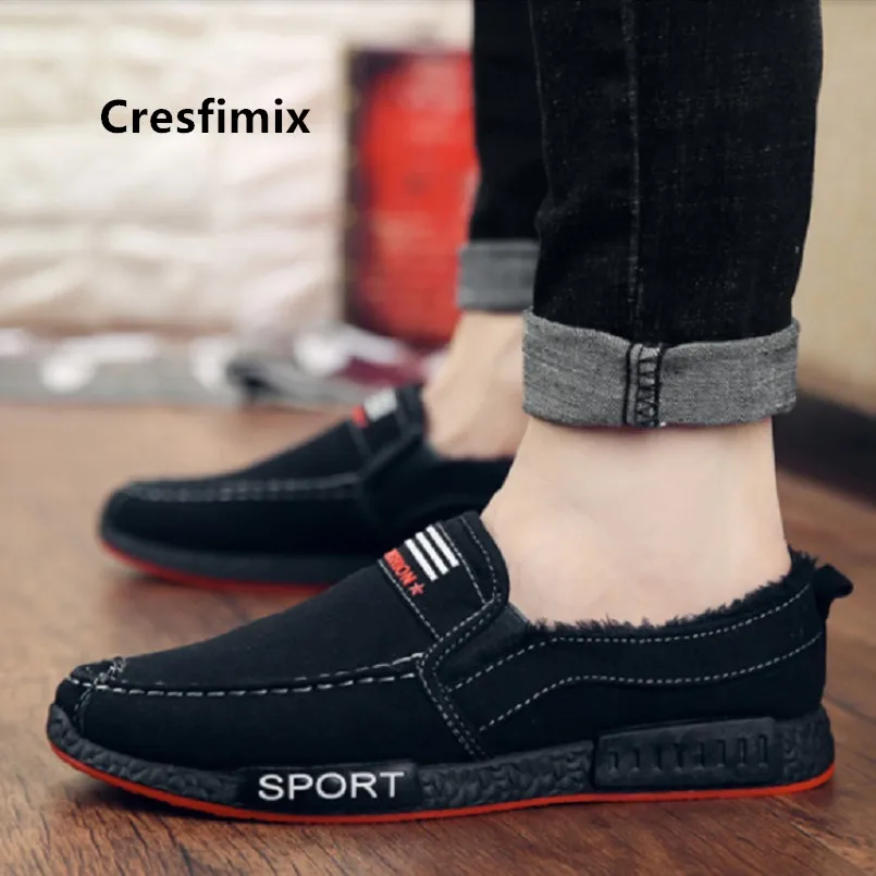 

Cresfimix Male Fashion High Quality Slip on Loafers Men Casual Black Cloth Shoes Man's Leisure Shoes Zapatos De Hombre B5123