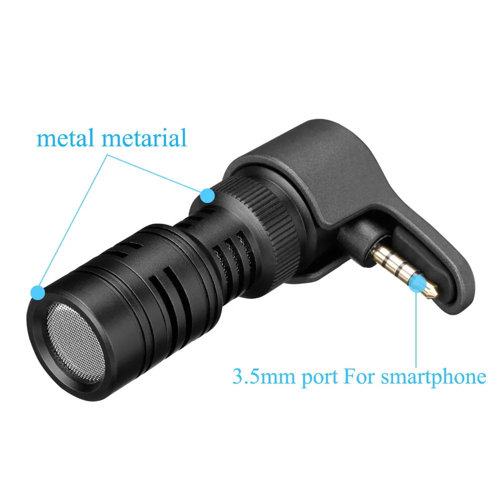 Saramonic SmartMic +/Di/UC TRRS направленный микрофон с ветровым стеклом из пены для IOS iPhone x 8 7