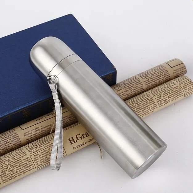 Высокое качество 350 мл/500 мл пуля Нержавеющая сталь термосы Silver THERMOS кружка Кофе