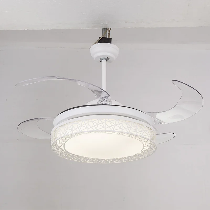 36/42 Inch Nordic Invisible 36w LED Fan Lamp Home Dining Room Electric Bird Nest Led N1391 | Освещение
