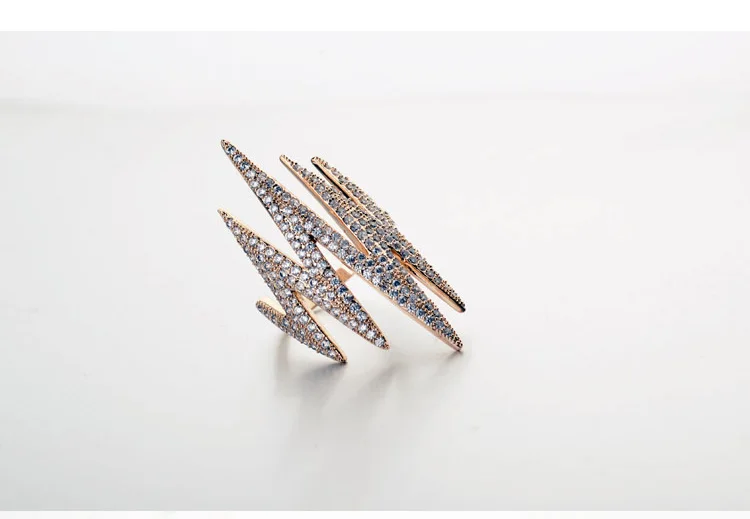 DJMACC AAA качественные модные ювелирные изделия Роскошные молния зубчатый CZ Циркон