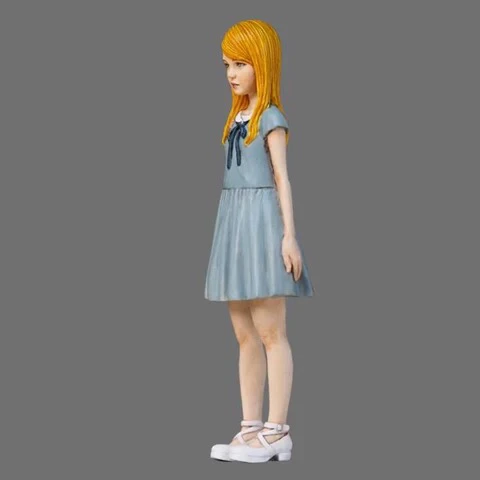 Японская девушка Kawai в масштабе 1/35 с желтой шерстью неокрашенная модель из смолы