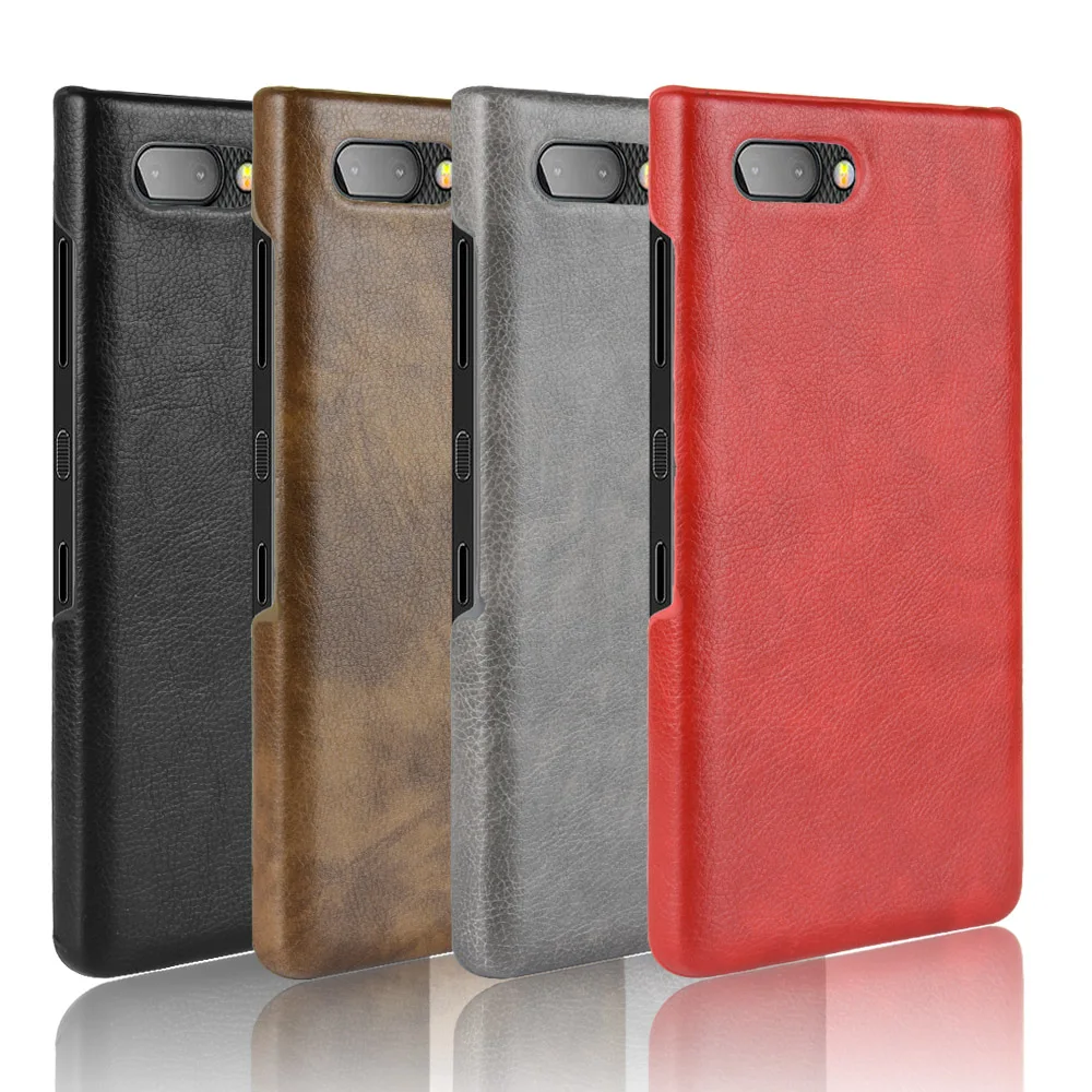 Роскошный деловой кожаный чехол KeyTwo в стиле ретро из кожи личи для BlackBerry Key Two Cover 2