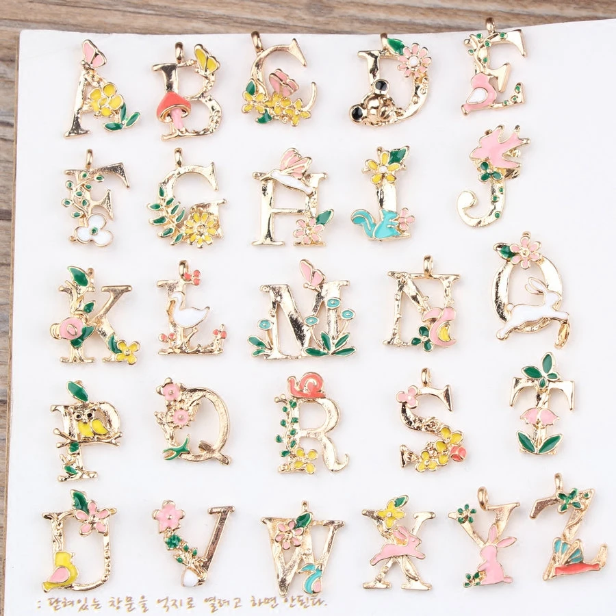 26 шт./лот Микс мин сплав капля масло Мультяшные животные/цветы украшения