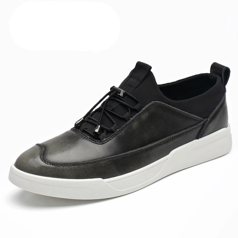 Мужские туфли на плоской подошве повседневная кожаная обувь европейские размеры