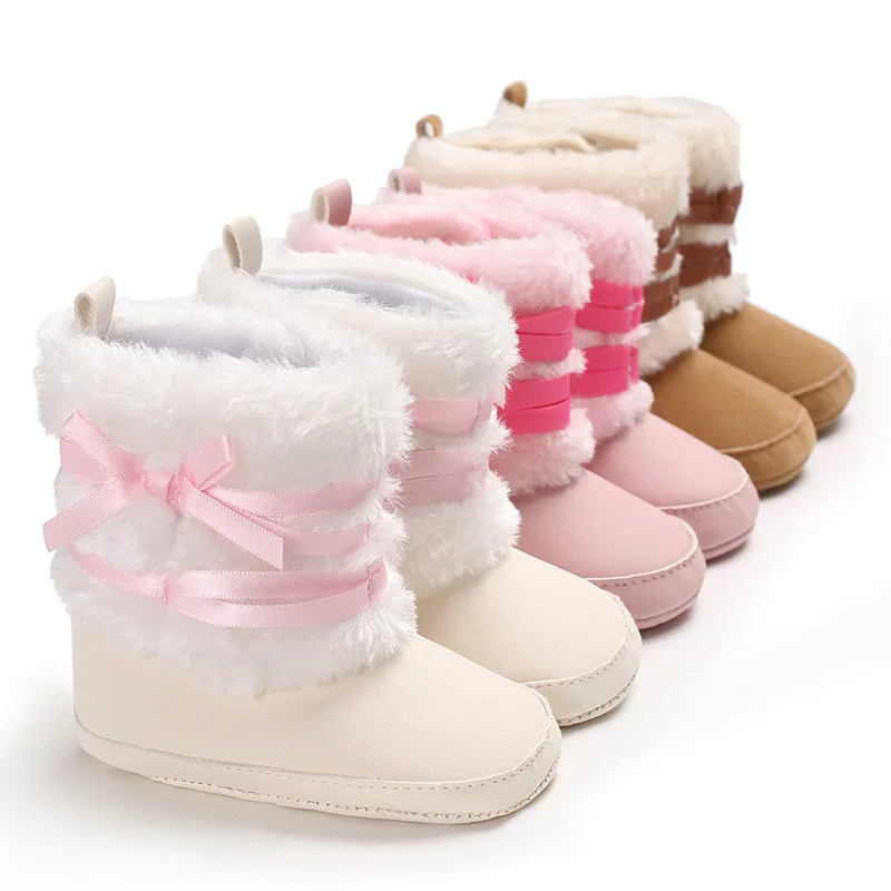 

Winter 0-1 years old high soft bottom anti-skiing boots warm baby toddler shoes