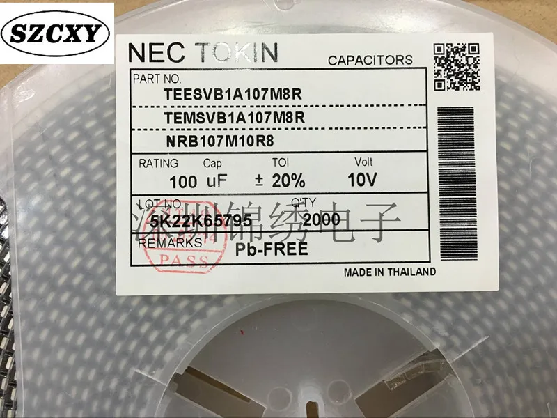 Новый и оригинальный TEESVA1A476M8R 1206 10V 47 мкФ A 476A танталовый конденсатор | Электроника