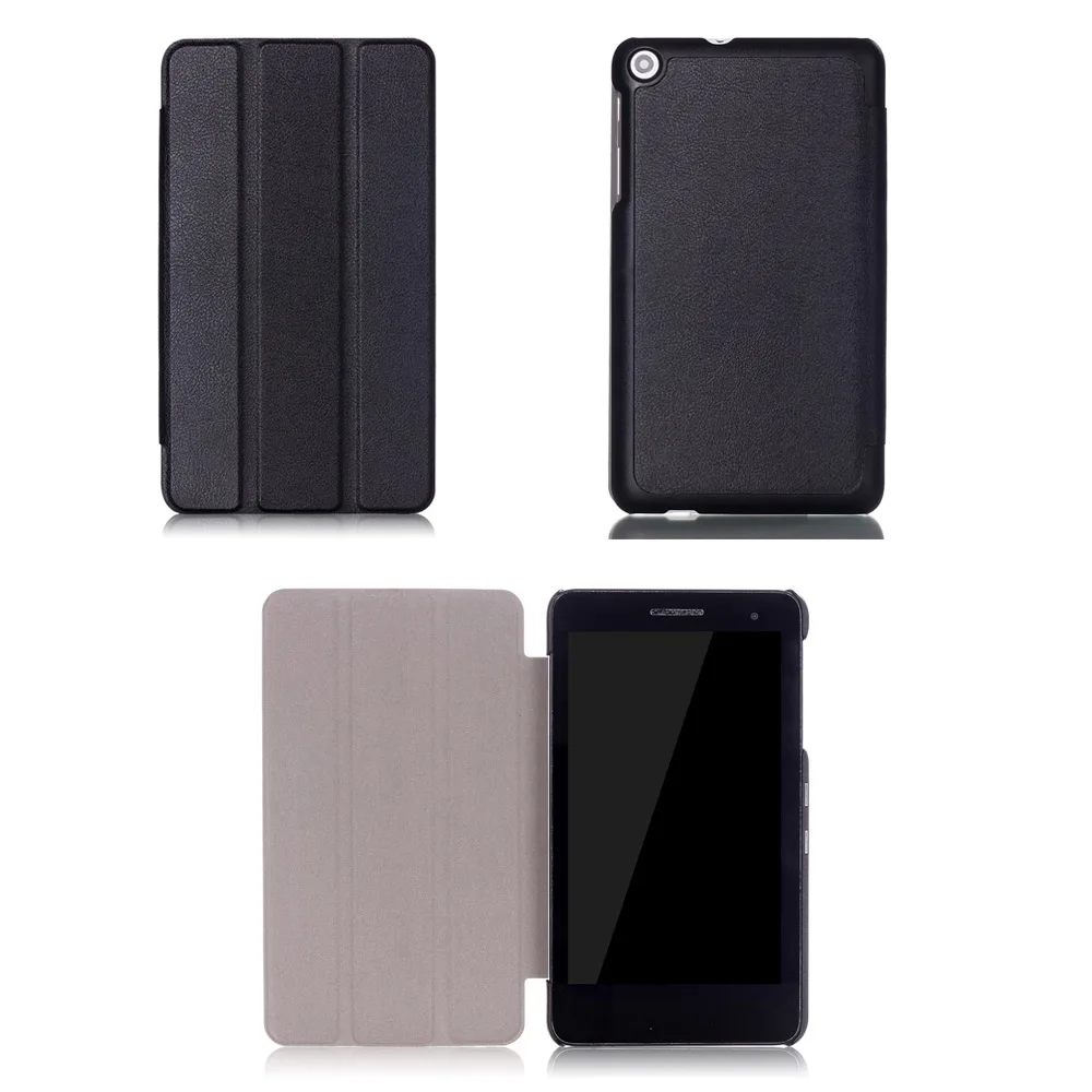 Кожаный чехол-подставка, чехол для huawei mediapad T1 7,0 T1-701u, чехол для планшета huawei mediapad t2 7,0 bgo-dl09 - Цвет: T1-7.0-KST-Black