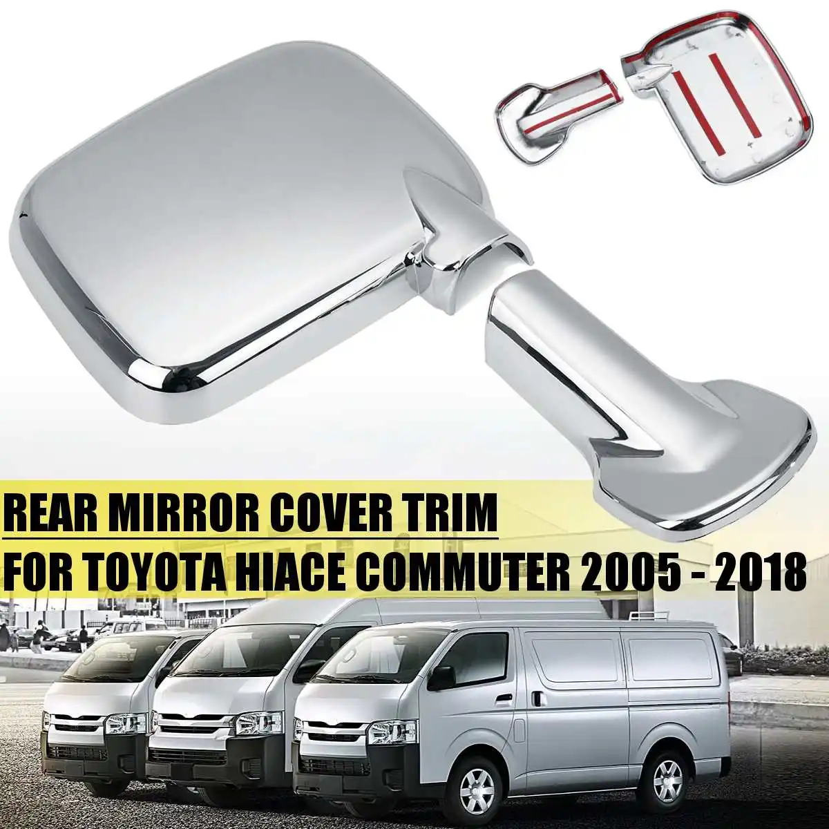 Хромированный корпус зеркала заднего вида Накладка для TOYOTA HIACE для поездок 2005- для левой руки водителя автомобиля T2P-1417-TOY308