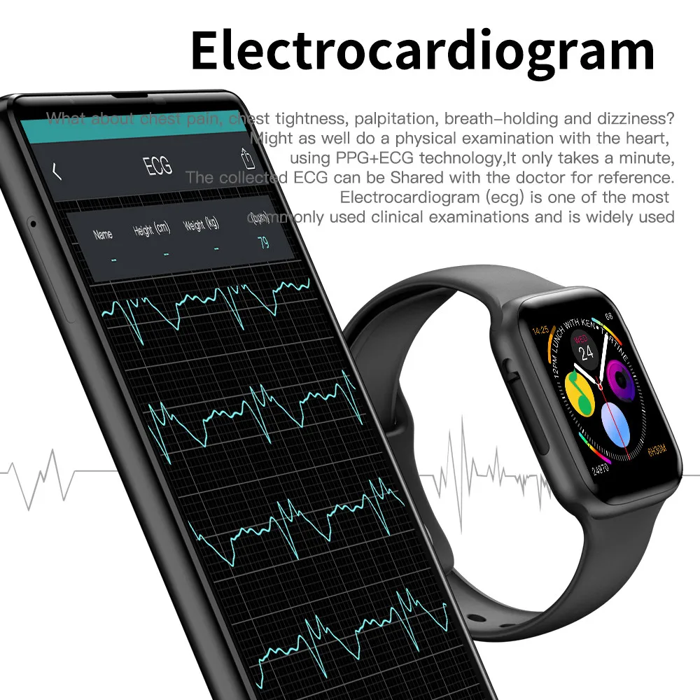 MODOSON Смарт Браслет для проверки сердечного ритма 10 серии 4 Smartwatch активность Фитнес трекер W34 PK IWO 8 9 для samsung huawei Xiaomi LG Apple iphone