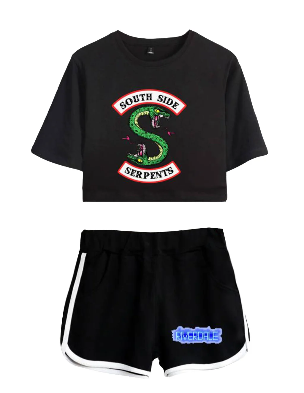 Летний костюм с короткими рукавами в европейском и американском стиле шортами