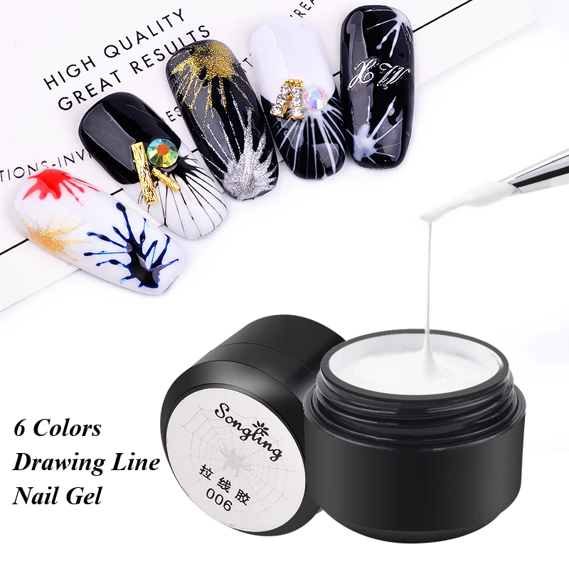 

1Pcs Painting Gel Nail Polish Wire Point To Line Drawing Nail Gel Lacquer Glitter Pulling Silk Varnish Manicure Nail Art Tools