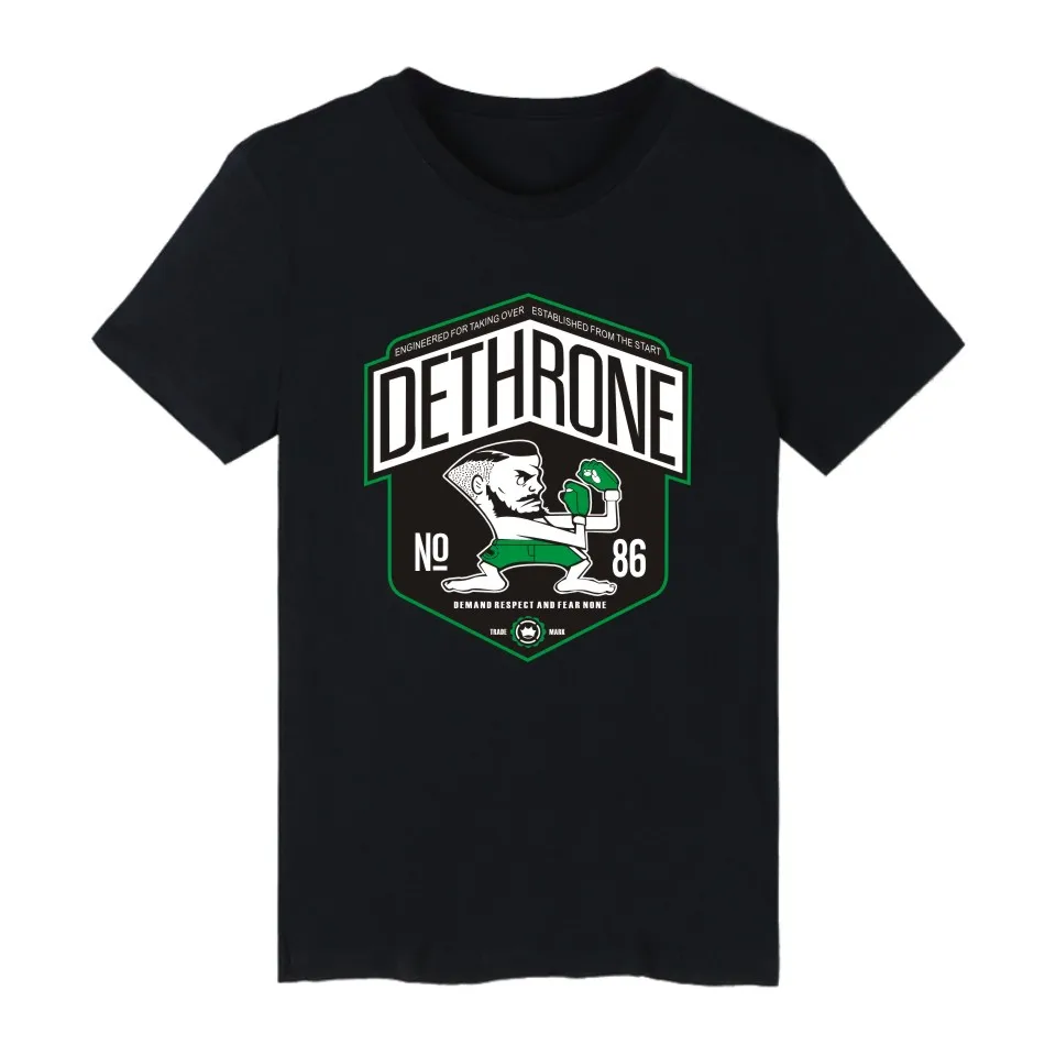 Dethrone Conor McGregor Dublin футболка для мужчин, модная мужская футболка с коротким рукавом, брендовая качественная хлопковая футболка, топы, быстрая