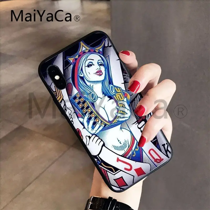 MaiYaCa Poker Joker Picture Classic Pictures Cover мобильный телефон чехол для iphone 7plus X 8 8plus и 5 5s 6s