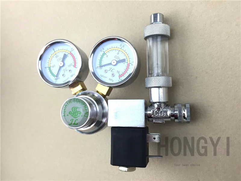 HONGYI/1 шт Высокое качество Co2 оборудования Регулятор электромагнитный клапан два ОЖ регулятор для аквариума DICI аквариум с растениями