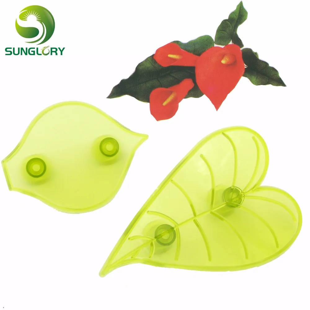 DIY 2 шт./компл. пластиковые помадки жевательная резинка Арм лилия и лист резак для