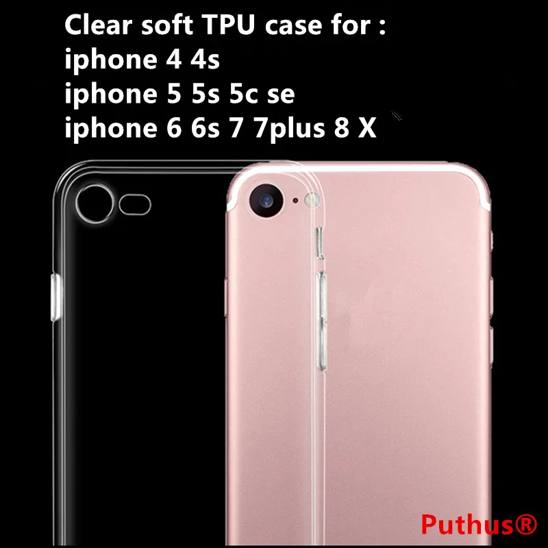 Фото Clear soft TPU case for iphone X Transparent Ultra Thin phone cases 8 plus 7 6 6s 5 5s 4 4s Clear soft TPU case for iphone X Transparent Ultra Thin phone cases 8 plus 7 6 6s 5 5s 4 4s