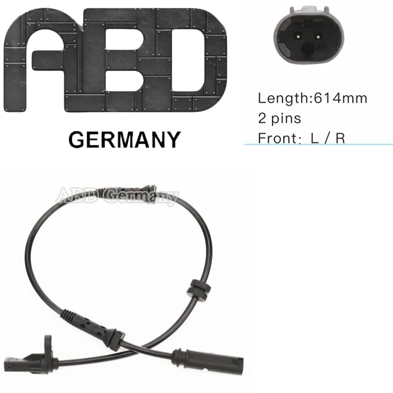 

ABD Germany ABS Wheel Speed Sensor 3452 6791 223 for BMW 1 F20,F21 /2 F22,F23,F87/3 F30,F31