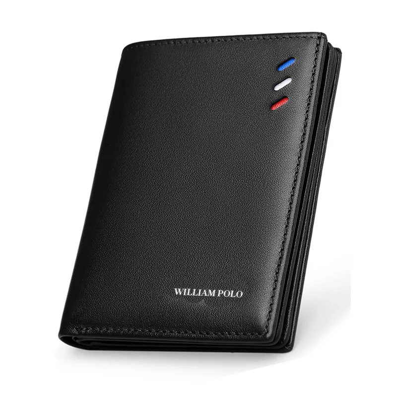 Мужские кошельки WilliamPOLO из натуральной кожи короткий бумажник кредитница